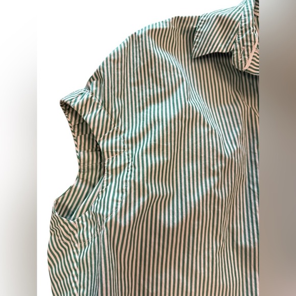 Pearl by Lela Rose Oversized Poplin Cotton Striped Button Down Blouse Size XS - Picture 6 of 12